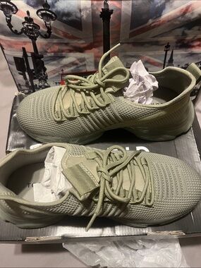torrid Olive Green Knit Lace-Up Sneakers for Men